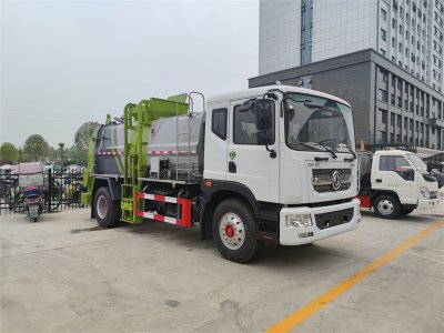餐廚垃圾車(chē)，收集運(yùn)輸剩飯剩菜泔水垃圾我擔(dān)當(dāng)，干濕分離我本領(lǐng)大
